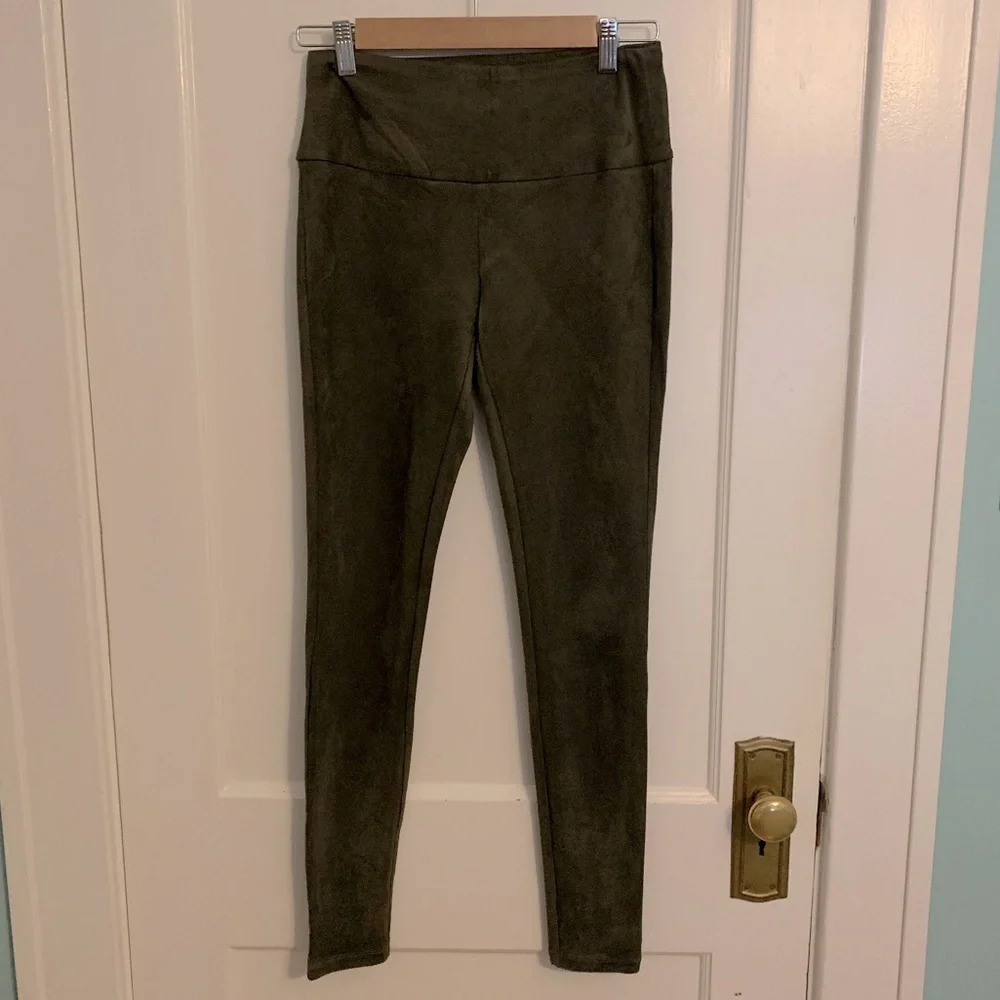 J. McLaughlin forest green faux suede leggings, women’s size XS